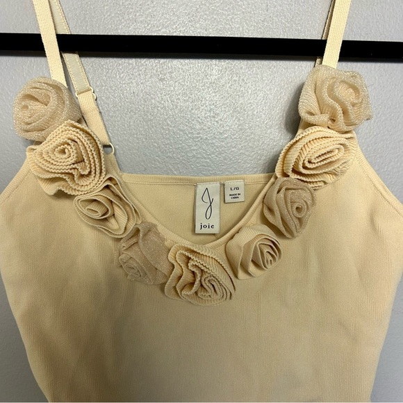 Joie Embellished Cream Bodysuit Floral Flowers Size Large NWT New - Picture 3 of 4